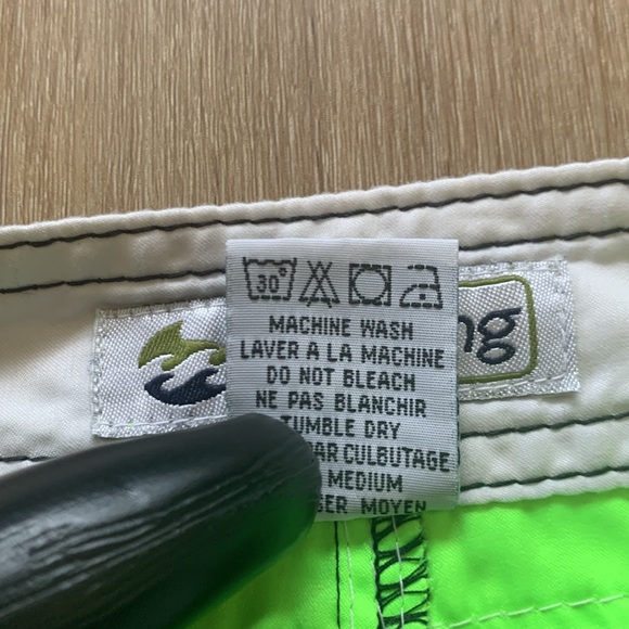 Billabong Board/Surf Shorts. Blue/Bright Green. Size 9. - Picture 6 of 7